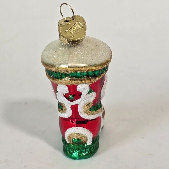 Old World Christmas Ornament Blown Glass Boot Shoe OWC Holiday Hanging Xmas Red - Picture 4 of 8